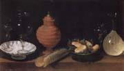 Juan van der Hamen y Leon, Style life with glasses of ceramics and Geback